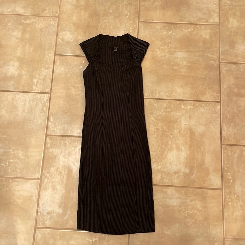 Pinstripe office dress